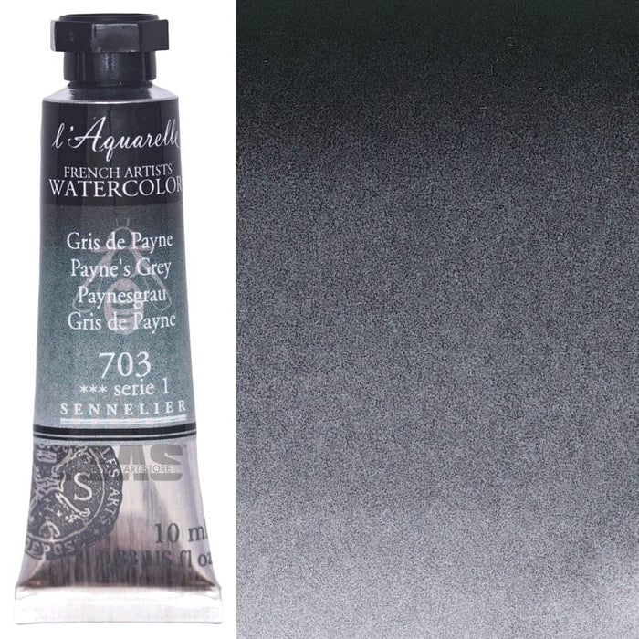 SENNELIER WATERCOLOURS SENNELIER WATERCOLOURS Sennelier Artist Watercolour 703 Payne's Grey 10ml