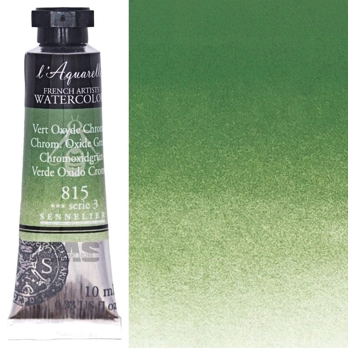 SENNELIER WATERCOLOURS SENNELIER WATERCOLOURS Sennelier Artist Watercolour 815 Chromium Oxyde Green 10ml