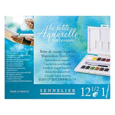 SENNELIER WATERCOLOURS SENNELIER Sennelier La Petite Aquarelle 12 Half Pan Watercolor Set