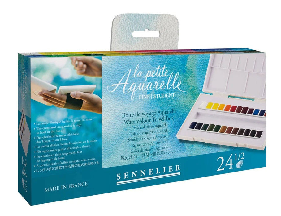 SENNELIER WATERCOLOURS SENNELIER Sennelier La Petite Aquarelle 24 Half Pan Watercolor Set