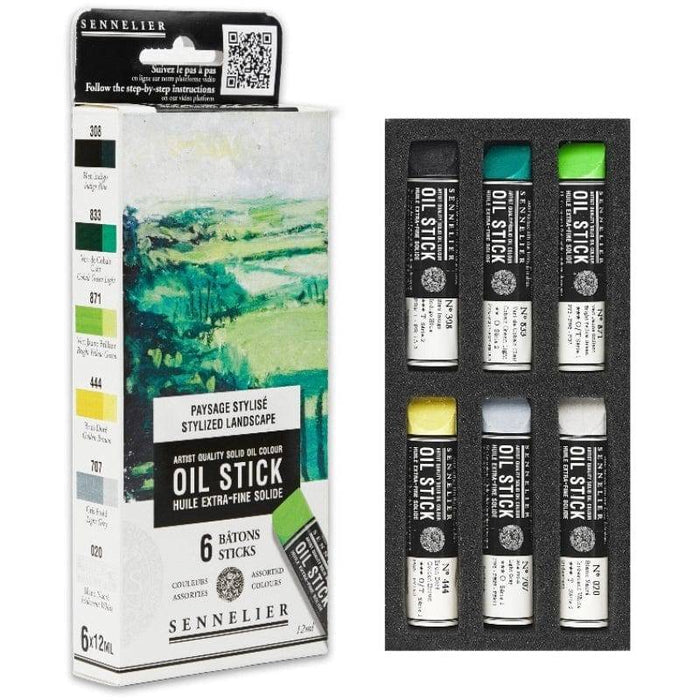 SENNELIER OIL STICKS SENNELIER Sennelier Mini Oil Stick Set Stylized Landscape