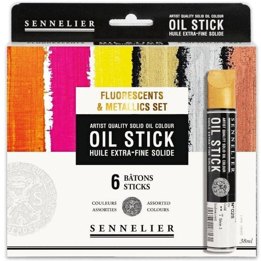 SENNELIER OIL STICKS SENNELIER Sennelier Oil Sticks Fluorescent & Metallic Selection Set