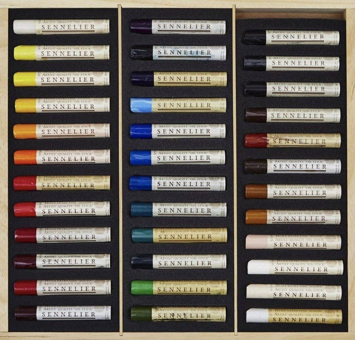 SENNELIER OIL STICKS SENNELIER Sennelier Paint Stick 36 Set in Wooden Box