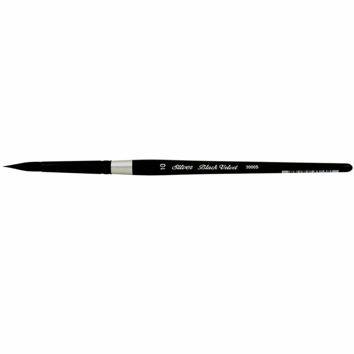 SILVER BRUSH SILVER BRUSH 10 (7mm x 25mm) Silver Brush 3000S Black Velvet Watercolour Brushes