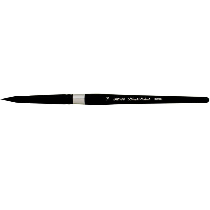 SILVER BRUSH SILVER BRUSH 14 (9mm x 33mm) Silver Brush 3000S Black Velvet Watercolour Brushes