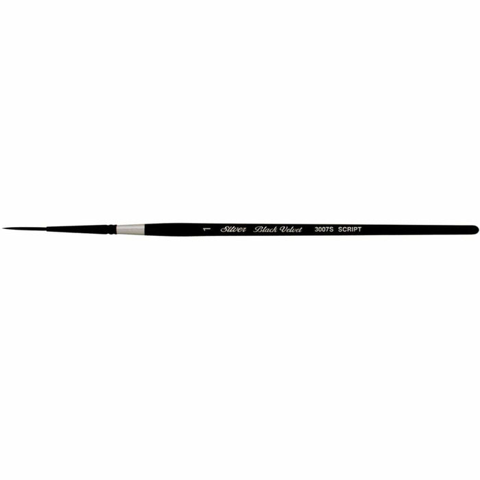 SILVER BRUSH SILVER BRUSH 1 (2mm x 18mm) Silver Brush 3007S Black Velvet Watercolour Brushes