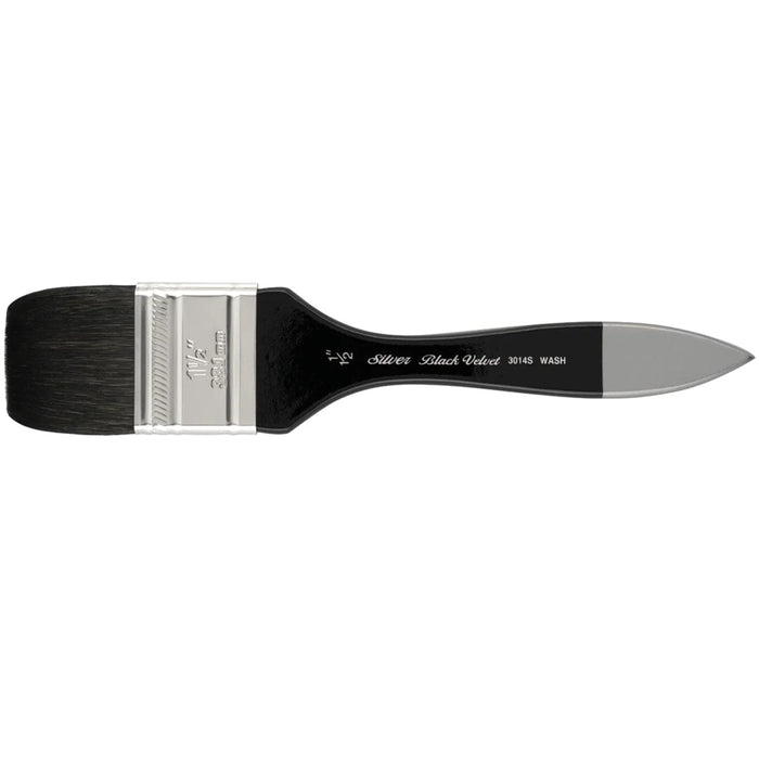 SILVER BRUSH SILVER BRUSH 1.1/2’’ (38mm x 34mm) Silver Brush 3014S Black Velvet Watercolour Wash Brushes