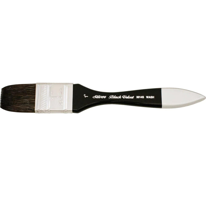 SILVER BRUSH SILVER BRUSH 1’’ (27mm x 29mm) Silver Brush 3014S Black Velvet Watercolour Wash Brushes