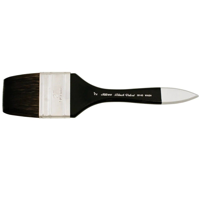 SILVER BRUSH SILVER BRUSH 2’’ (51mm x 39mm) Silver Brush 3014S Black Velvet Watercolour Wash Brushes