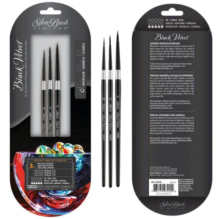 SILVER BRUSH SILVER BRUSH Silver Brush WC-3204S Black Velvet 3pc Set