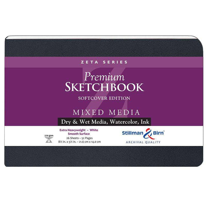 STILLMAN & BIRN STILLMAN & BIRN Stillman & Birn Zeta Series Soft Cover Sketchbook (26 Sheets 270gsm 89x140mm)