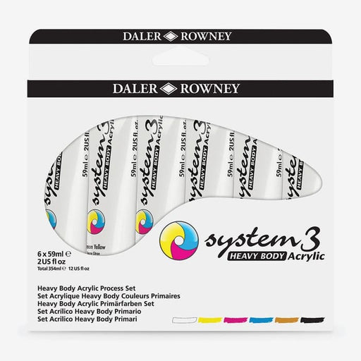 DALER ROWNEY SYSTEMS3 DALER ROWNEY System 3 Heavy Body Acrylic Process Set 6 x 59ml