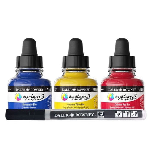 DALER ROWNEY INK DALER ROWNEY SYSTEM3 INK Starter Set 3 x 29.5ml + 1 Marker