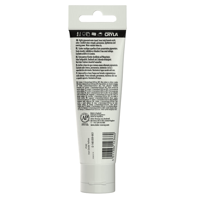 DALER ROWNEY SYSTEMS3 DALER ROWNEY 59ml Systems3 Heavy Body Arcylic Yellow Ochre