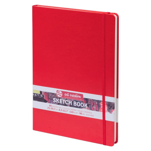 NEW NEW Talens Art Creations Sketch Book Red 21x30 140gsm