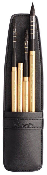 TINTORETTO TINTORETTO x4 Brushes Tintoretto Kazan Squirrel Eco-leather Pocket Case