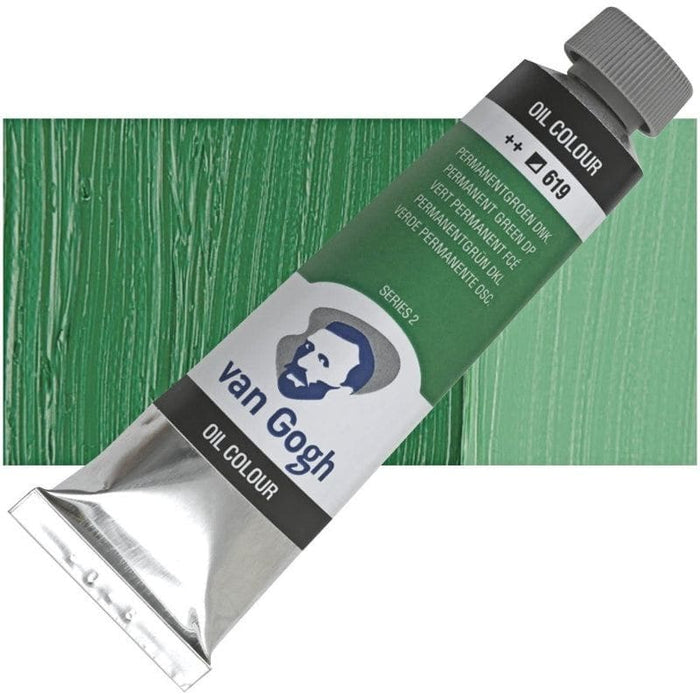 VAN GOGH OILS VAN GOGH 619 - Permanent Green Deep S2 Van Gogh Oil Paint 40ml