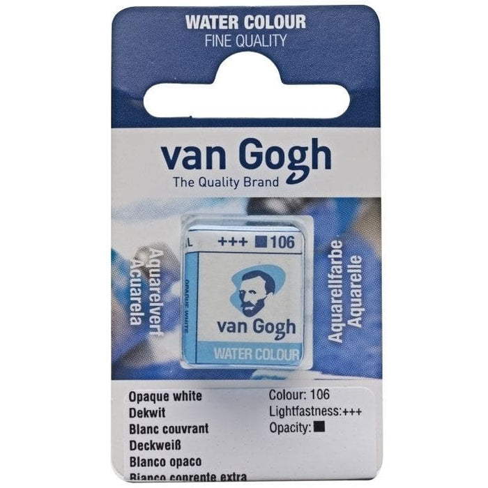 VAN GOGH WATERCOLOURS VAN GOGH WATERCOLOURS 106 - White Extra Opaq Van Gogh Watercolour Half Pans