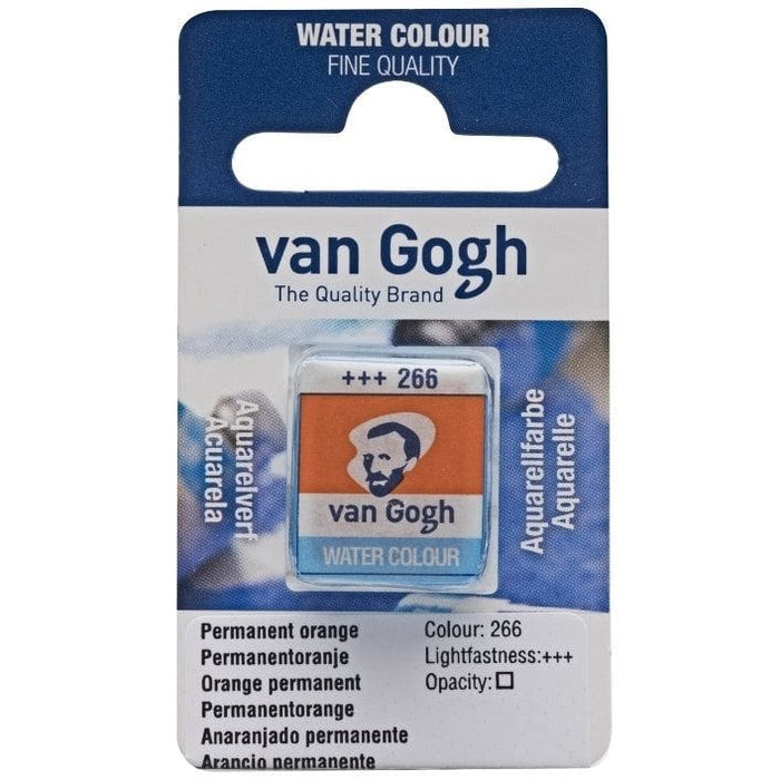 VAN GOGH WATERCOLOURS VAN GOGH WATERCOLOURS 266 - Permanent Orange Van Gogh Watercolour Half Pans