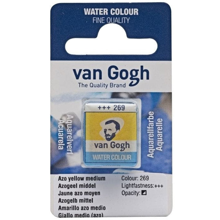 VAN GOGH WATERCOLOURS VAN GOGH WATERCOLOURS 269 - Azo Yellow Medium Van Gogh Watercolour Half Pans