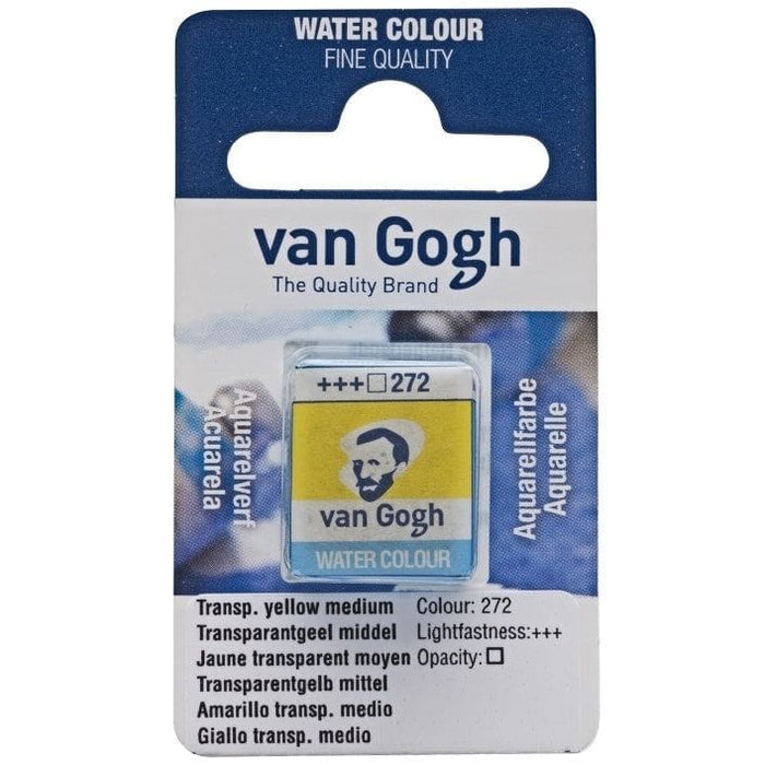 VAN GOGH WATERCOLOURS VAN GOGH WATERCOLOURS 272 - Transparent Yellow Medium Van Gogh Watercolour Half Pans