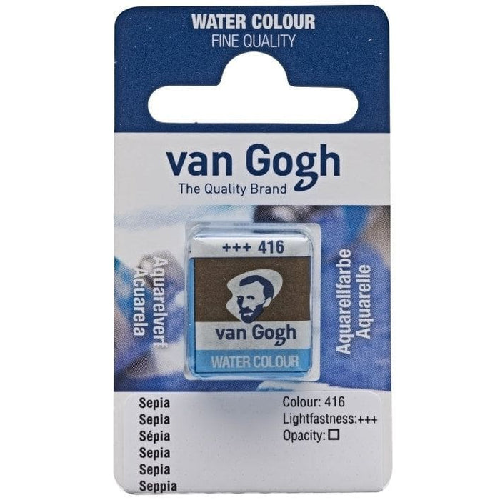VAN GOGH WATERCOLOURS VAN GOGH WATERCOLOURS 416 - Sepia Van Gogh Watercolour Half Pans
