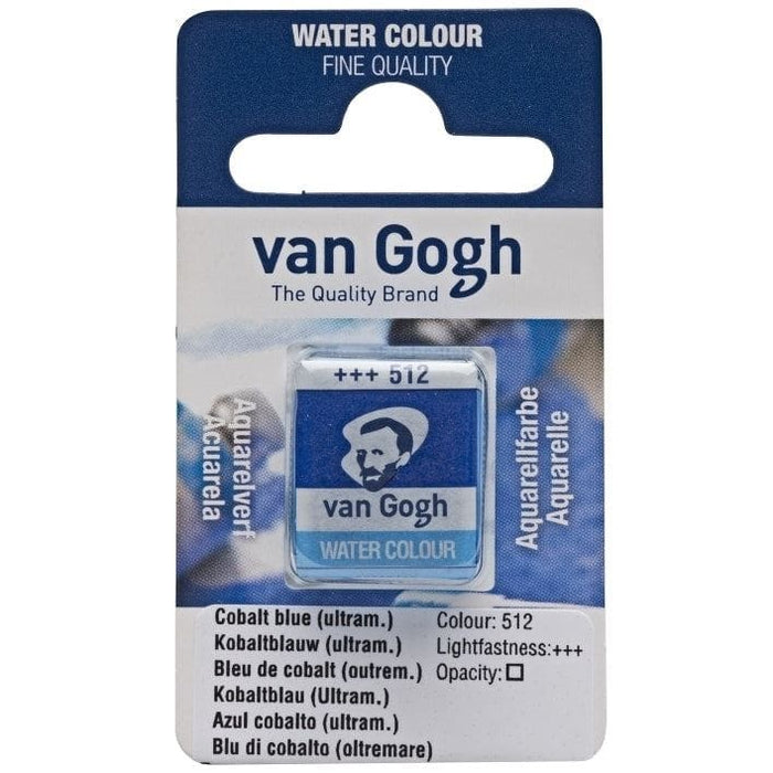 VAN GOGH WATERCOLOURS VAN GOGH WATERCOLOURS 512 - Cobalt Blue Ultramarine Van Gogh Watercolour Half Pans