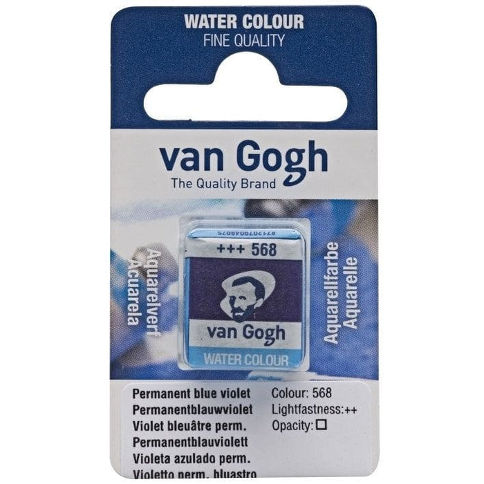 VAN GOGH WATERCOLOURS VAN GOGH WATERCOLOURS 568 - Permanent Blue Violet Van Gogh Watercolour Half Pans