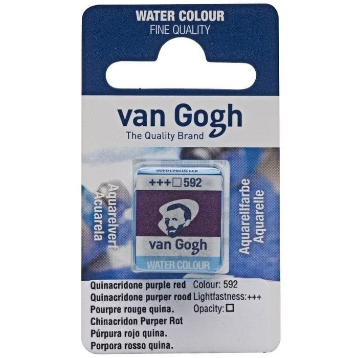 VAN GOGH WATERCOLOURS VAN GOGH WATERCOLOURS 592 - Quinapurple Red Van Gogh Watercolour Half Pans