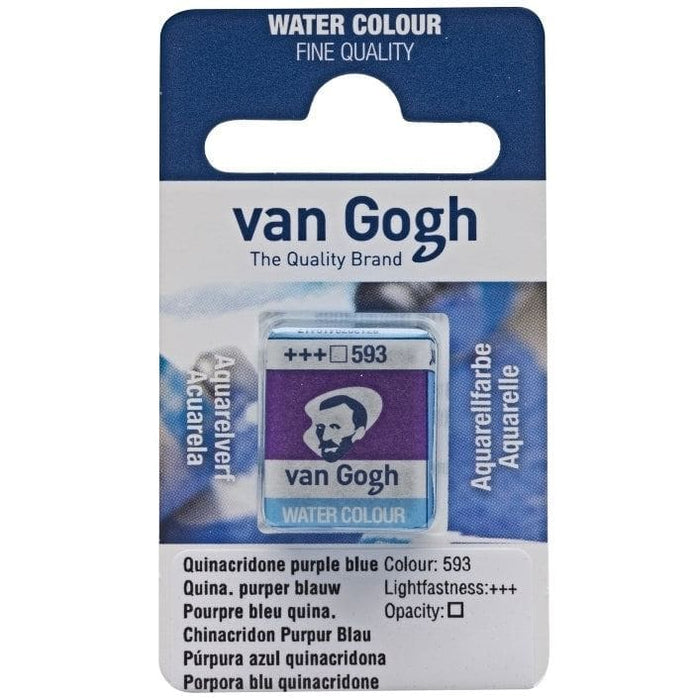 VAN GOGH WATERCOLOURS VAN GOGH WATERCOLOURS 593 - Quinapurple Blue Van Gogh Watercolour Half Pans