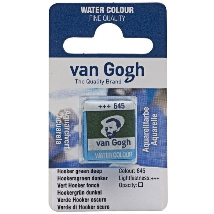 VAN GOGH WATERCOLOURS VAN GOGH WATERCOLOURS 645 - Hooker Green Deep Van Gogh Watercolour Half Pans