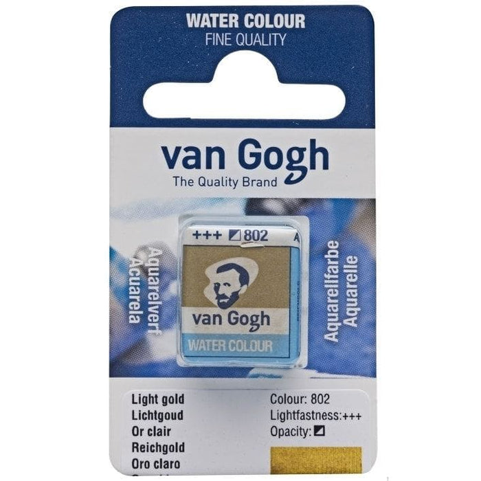 VAN GOGH WATERCOLOURS VAN GOGH WATERCOLOURS 802 - Light Gold Van Gogh Watercolour Half Pans