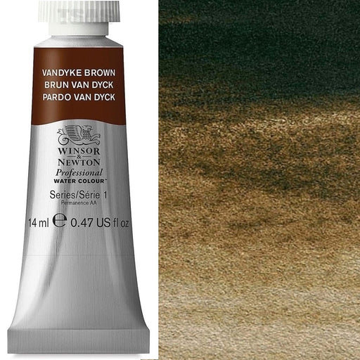 WINSOR & NEWTON WATERCOLOURS WINSOR & NEWTON WATERCOLOURS Vandyke Brown 14ml W&N Watercolour