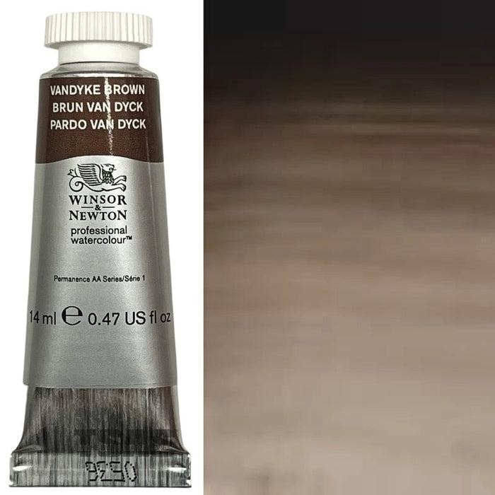 WINSOR & NEWTON WATERCOLOURS WINSOR & NEWTON WATERCOLOURS Vandyke Brown 14ml W&N Watercolour