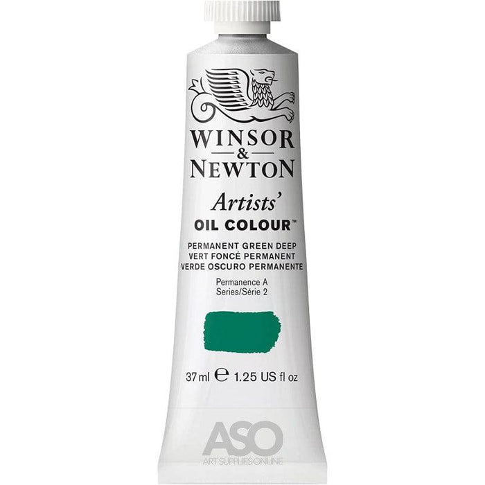 WINSOR & NEWTON ARTIST OILS WINSOR & NEWTON W&N Artist's Oil 37ml Permanent Green Deep 482