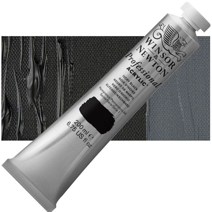 WINSOR & NEWTON ACRYLICS WINSOR & NEWTON ACRYLICS W&N PAC 200ml - Ivory Black