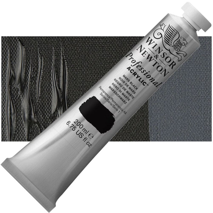 WINSOR & NEWTON ACRYLICS WINSOR & NEWTON ACRYLICS W&N PAC 200ml - Mars Black Acrylic