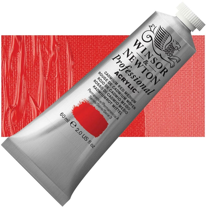 WINSOR & NEWTON ACRYLICS WINSOR & NEWTON ACRYLICS W&N PAC 60ml - Cadmium Red Medium