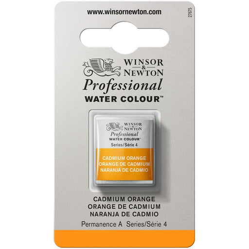 W&N PWC Half Pan - NEW W&N PWC Half Pan - Cadmium Orange