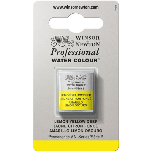 W&N PWC Half Pan - NEW W&N PWC Half Pan - Lemon Yellow Deep
