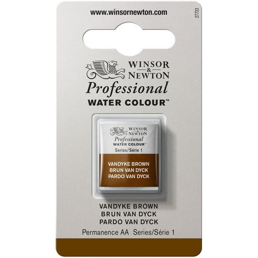 W&N PWC Half Pan - NEW W&N PWC Half Pan - Vandyke Brown