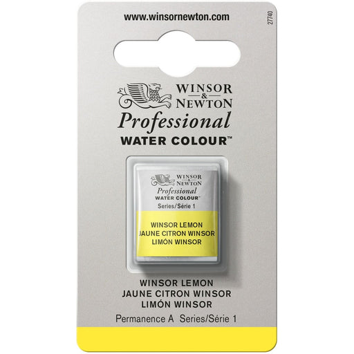 W&N PWC Half Pan - NEW W&N PWC Half Pan - Winsor Lemon
