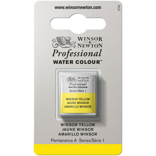W&N PWC Half Pan - NEW W&N PWC Half Pan - Winsor Yellow