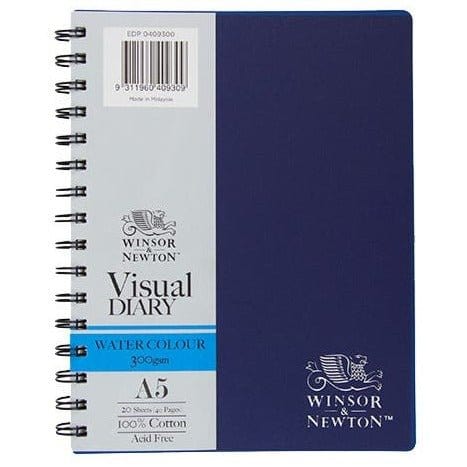 WINSOR & NEWTON DIARY WINSOR & NEWTON Windsor & Newton A5 Visual Diary Watercolour 300gsm 20 Sheets