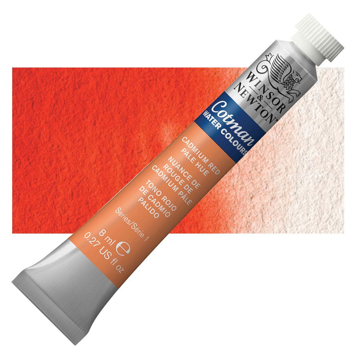 WINSOR & NEWTON COTMAN WATERCOLOUR 8ML - NEW Winsor & Newton Cotman Watercolour 8ml - Cadmium Red Pale Hue