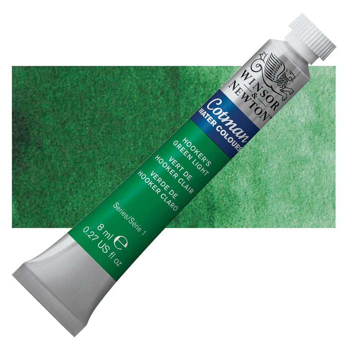 WINSOR & NEWTON COTMAN WATERCOLOUR 8ML - NEW Winsor & Newton Cotman Watercolour 8ml - Hooker's Green Light