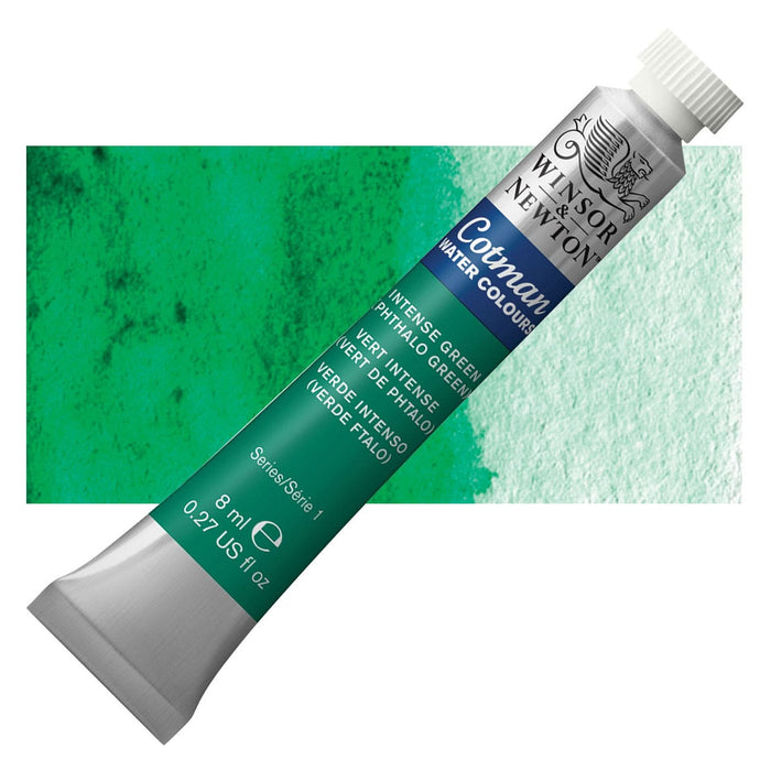 WINSOR & NEWTON COTMAN WATERCOLOUR 8ML - NEW Winsor & Newton Cotman Watercolour 8ml - Intense Green