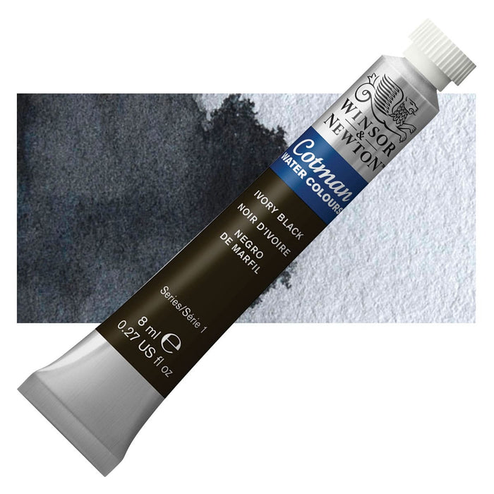 WINSOR & NEWTON COTMAN WATERCOLOUR 8ML - NEW Winsor & Newton Cotman Watercolour 8ml - Ivory Black