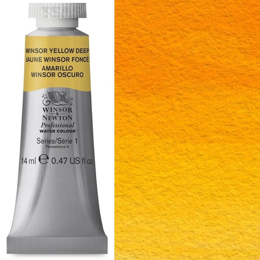 WINSOR & NEWTON WATERCOLOURS WINSOR & NEWTON WATERCOLOURS Winsor Yellow Deep 14ml W&N Watercolour