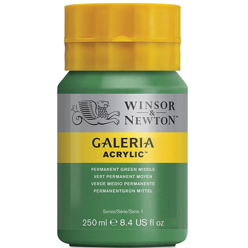 WINSOR & NEWTON GALERIA NEW WN GALERIA ACR 250ML PERM GREEN MEDIUM 484 S1